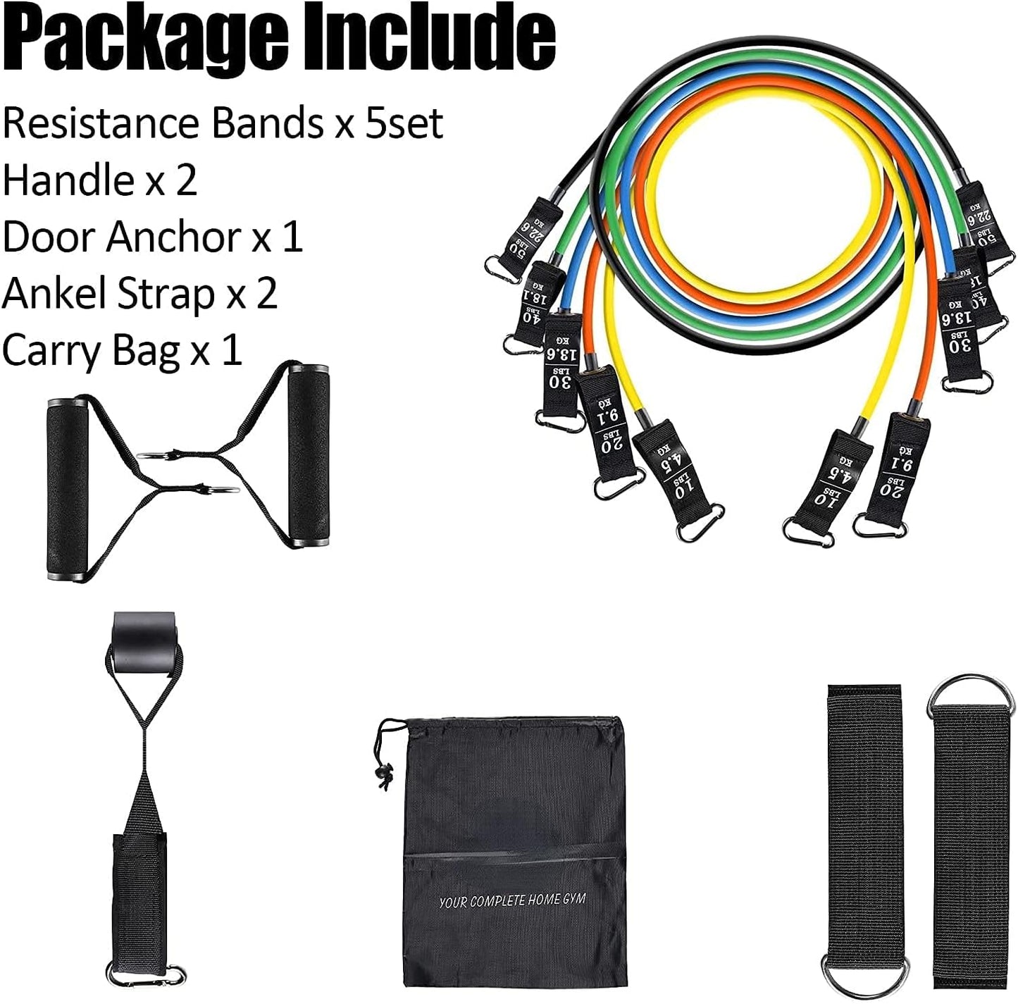 Ultimate Resistance Bands 5-150lbs